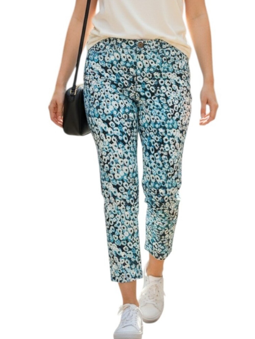 Madison Cropped Stretch Printed Jeans
